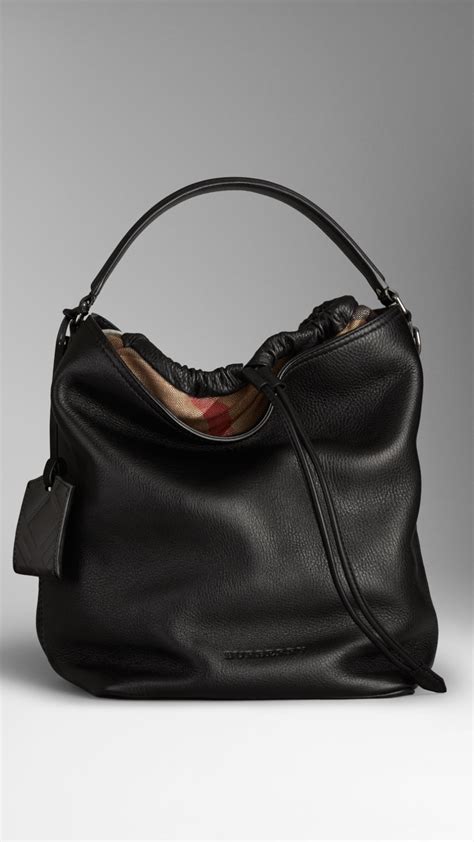 burberry leather hobo on sale|burberry black leather purse.